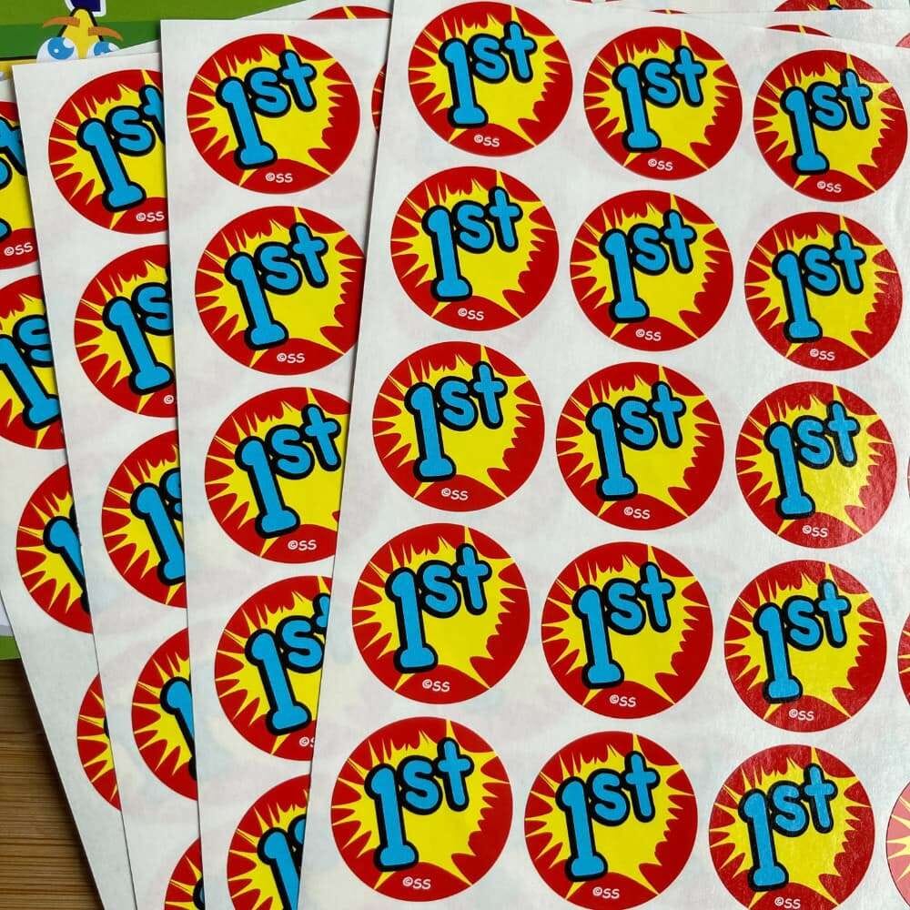 Almost First Place Sticker Sticker: 1st Place - 125 Stickers per Pack