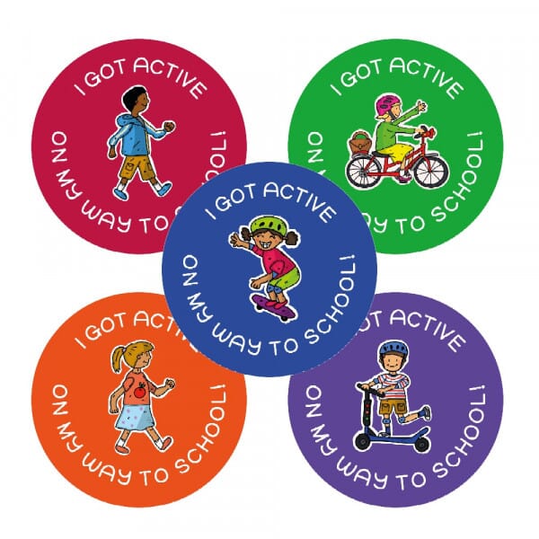 Sticker: Active Travel To School Stickers