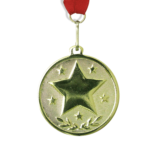 Medal: Round Gold Star