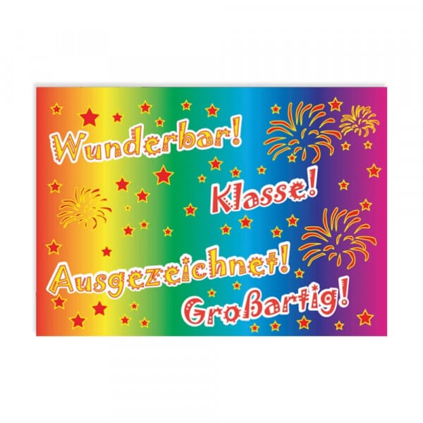 Postcard: German Praise Words