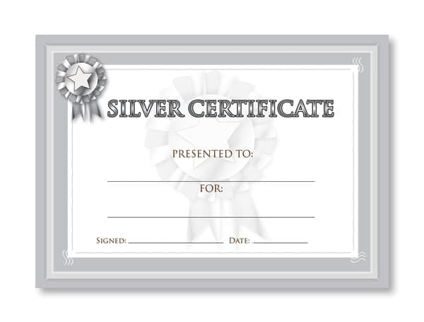 Certificate: Traditional Silver