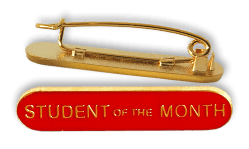Badge: Student of the Month Red - Enamel