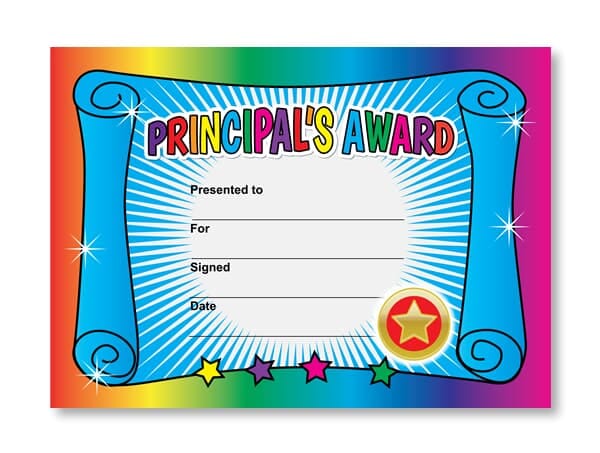 Certificate: Principal`s Award