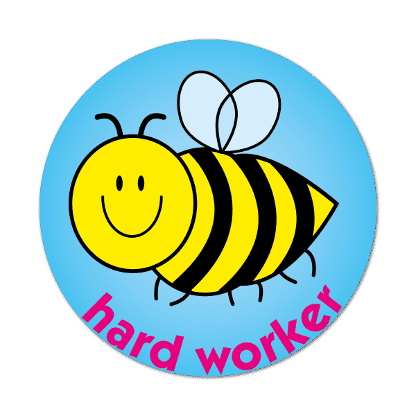 Bee - Hard Worker Sticker (38mm)