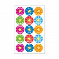 Star Award Stickers - 75 identical 38mm stickers