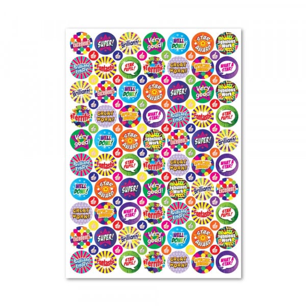 Sticker: Praise Words (25mm) - Bulk Pack: 50 A4 Sheets (5 X AS11217)