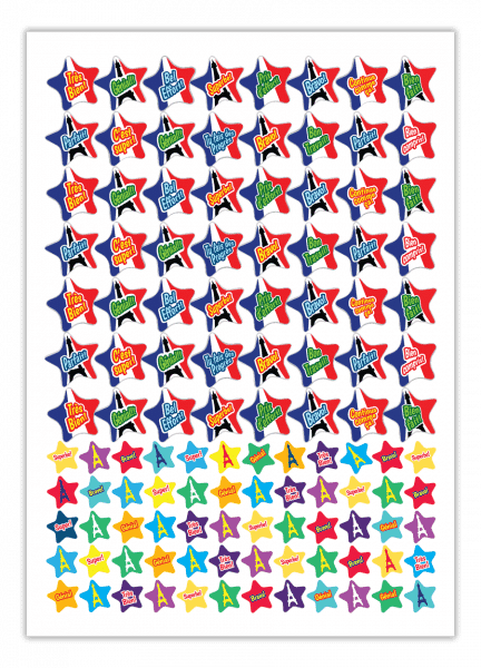 Sticker: French Stars - Bulk Pack: 50 A4 Sheets (5 X AS13778)