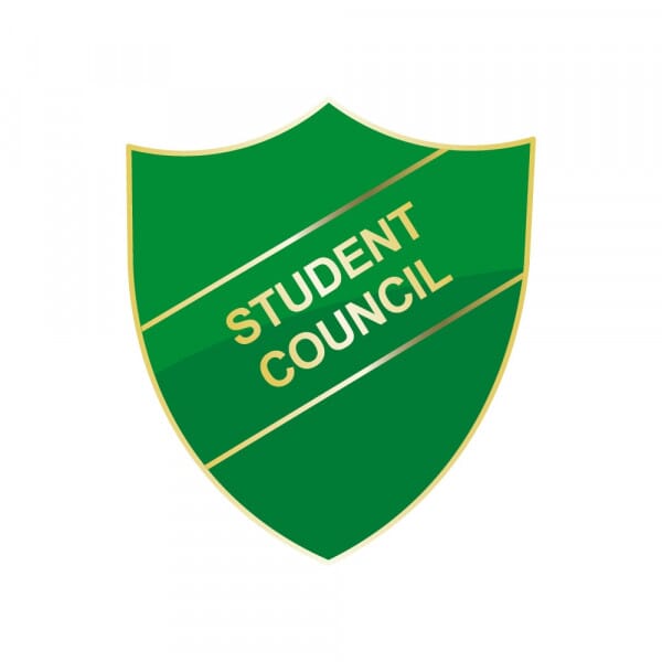 Badge: Student Council Enamel Shield - Green