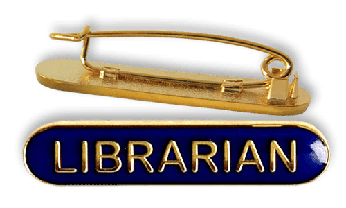 Badge: Librarian Bar Blue - Enamel