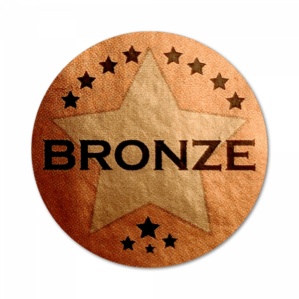 Sticker: Bronze Stars - Metallic Bronze Foil