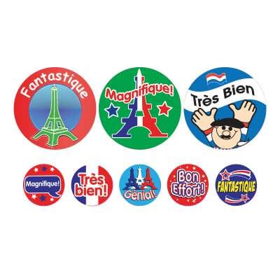 SuperStickers Blocco Note A6 Per Insegnanti - 'Bravo!' E 'Bon Travail' In Francese, 60 Fogli